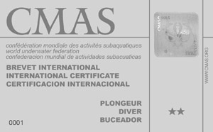 Carte CMAS deux étoiles